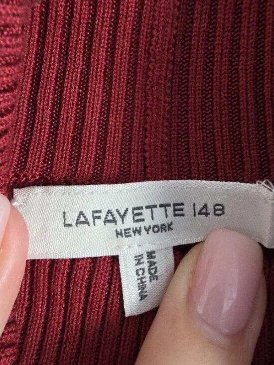LAFAYETTE 148 | Turtleneck Sweater Maroon Red Sz S - Picture 3 of 4